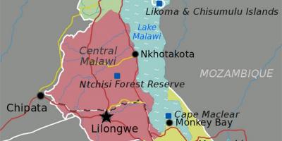 Harta lacul Malawi-africa