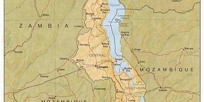 Lacul Malawi pe harta