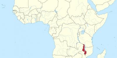 Harta africii arată Malawi
